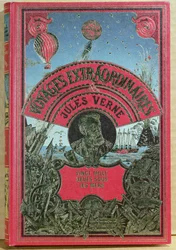Portada del libro 20,000 leguas de viaje submarino de Jules Verne (1828-1905) 1870