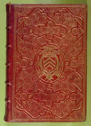 Portada de libro con el escudo de armas de Armand-Jean du Plessis, Cardenal Richelieu (1585-1642)