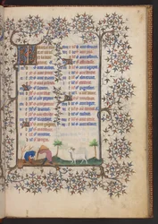 Libro de Horas, Add MS 32454 f.3r, Francia