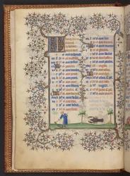 Libro de Horas, Add MS 32454 f.4v, Francia