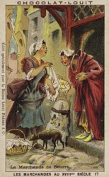 Vendedor de mantequilla, siglo XVIII