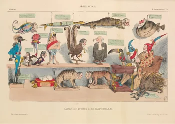 Gabinete de Historia Natural, de La Caricature, pub. 1833