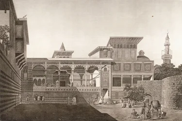 El Cairo: vista del interior de la casa de Osman Bey
