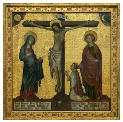 Calvario de Hendrik van Rijn (óleo sobre tabla)