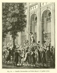 Camille Desmoulins en el Palais-Royal, 17 de julio de 1789