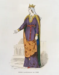 Reina capetiana en 1360, de Costumes civils et militaires des français à travers les siècles