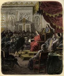 Cardenal Richelieu fundando la Academia Francesa