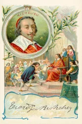 Cardenal Richelieu fundando la Academia Francesa