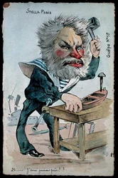 Caricatura del Ministro de la Marina, Camille Pelletan (1846-1915) de la serie 