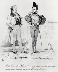Caricatura de los Dramas Románticos en la época de Hernani de Victor Hugo (1829)
