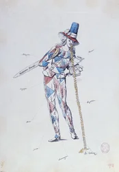 Caricatura satírica de los aristócratas emigrados franceses, c.1792