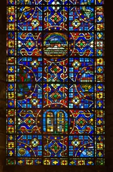 Catedral de Chartres, detalle de la vidriera de la paz