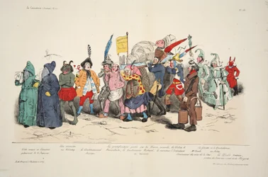 Ceremonia de las Cenizas Políticas, de La Caricature, pub. 1833
