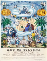 Certificado de una Eau de Cologne hecha por J.F. Vourloud, c.1825