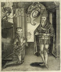 Carlomagno y el Conde de Toulouse Torsin (o Chorson) - en “Historia de los Condes de Toulouse” por Guillaume de Catel, Toulouse