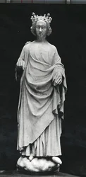 Carlos VI (1368-1422) rey de Francia, del Palais de Justice en Poitiers, original de finales del siglo XIV (molde de yeso)