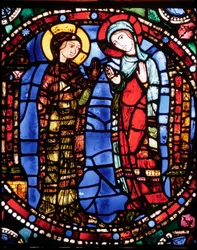 Catedral de Chartres, Vidriera que representa la Anunciación de la Virgen Azul (vidrieras)
