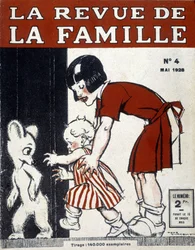 Los niños y Pooh. Portada de "La revue de la famille" de mayo de 1928.