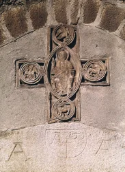 Cristo en majestad con símbolos de los evangelistas, siglos IX-X
