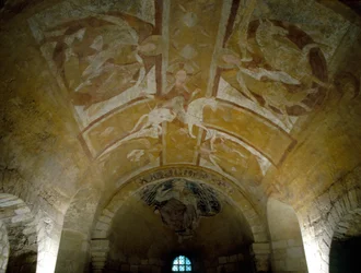 Cristo a caballo (siglo XI), Catedral de Auxerre, Cripta