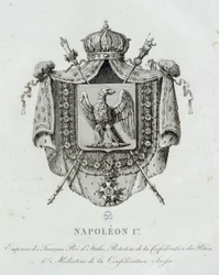 Escudo de armas de Napoleón I - en el «Armorial general del Imperio francés» de H. Simon