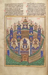 Plan de la Jerusalén Celestial, del Liber Floridus de Lambert de Saint-Omer c.1120