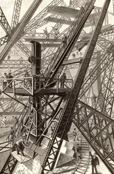 Construcción de la Torre Eiffel, París