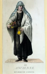 Monja copta en Egipto en el siglo XVIII