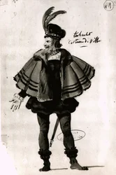 Diseño de vestuario para Triboulet, en Le Roi s