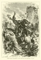 Conde Eudes reingresando a París a través de los sitiadores