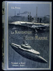Portada del libro “La navegación submarina”, de Pesce, ed. Vuibert