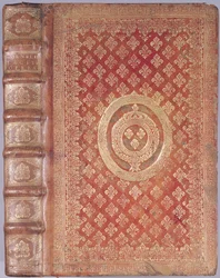 Portada de las obras de Tácito (55-120) con el escudo de armas de Luis XIV (1638-1715)