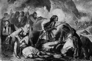 Revolución cretense (1866-1869), insurrección de la población cretense contra la ocupación otomana: enfrentamiento entre los candiotas (habitantes de la isla de Candia o Creta) y los turcos