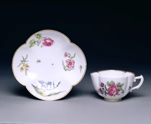 Taza y platillo, Vincennes, c.1745-52
