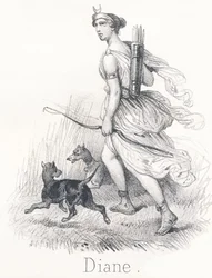 D Diana: Hermana gemela de Apolo En el cielo, era Phebe o Luna, encargada de iluminar la tierra En el Infierno, era Hécate y presidía los juicios de las almas En la tierra, era Diana, diosa de la caza