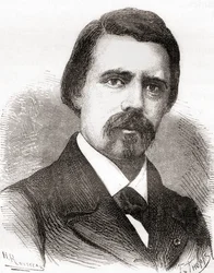 David Edward Hughes, de Les Merveilles de la Science, publicado c.1870 (grabado)