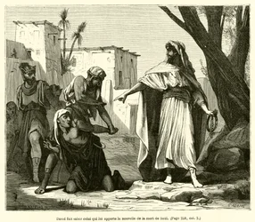 David hace arrestar al que le trae la noticia de la muerte de Saúl