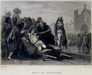 Muerte de Bonchamp o Bonchamps (1793) - en “Revolución francesa” de Thiers