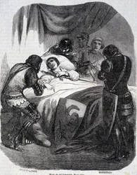 Muerte de Du Guesclin en 1380 - en “Histoire de France” de L.-P. Anquetil