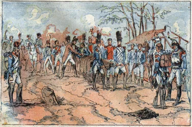 Muerte del Mariscal Jean Lannes (1769-1809) en la Batalla de Essling el 28 de mayo