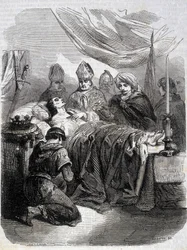Muerte de San Luis en Palestina en 1270 - en 