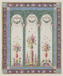 Diseño decorativo para un cenador o logia de jardín