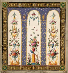 Diseño decorativo para un cenador o logia de jardín