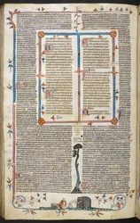 Decretales de Gregorio IX con glosa de Bernardo de Parma (las "Decretales de Smithfield"), MS Royal MS 10 E IV, f.145v, c.1300-40 (tinta sobre pergamino)