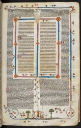 Decretales de Gregorio IX con glosa de Bernardo de Parma (las "Decretales de Smithfield"), MS Royal MS 10 E IV, f.144r, c.1300-40 (tinta sobre pergamino)
