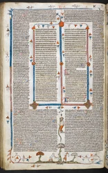 Decretales de Gregorio IX con glosa de Bernardo de Parma (las "Decretales de Smithfield"), MS Royal MS 10 E IV, f.100v, c.1300-40 (tinta sobre pergamino)