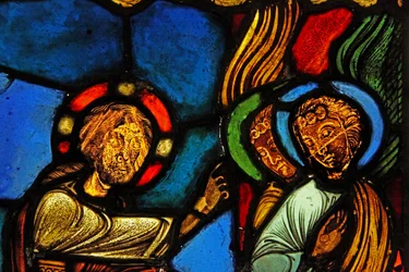 Cristo atendido por ángeles (después de la Tentación?), ex Catedral de Troyes