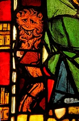 Un león en el panel de San Pedro: de la Capilla del Castillo, Rouen