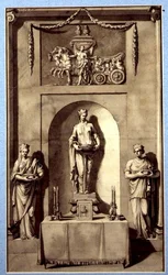 Diseño para un nicho escultórico con Apolo y su carro, c.1760