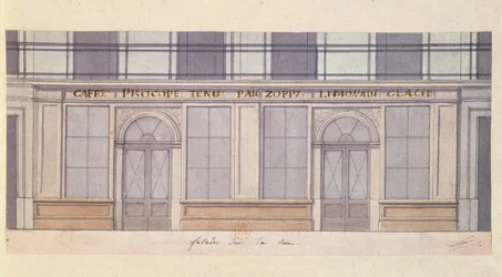 Diseño para la fachada del Café Procope, principios del siglo XIX